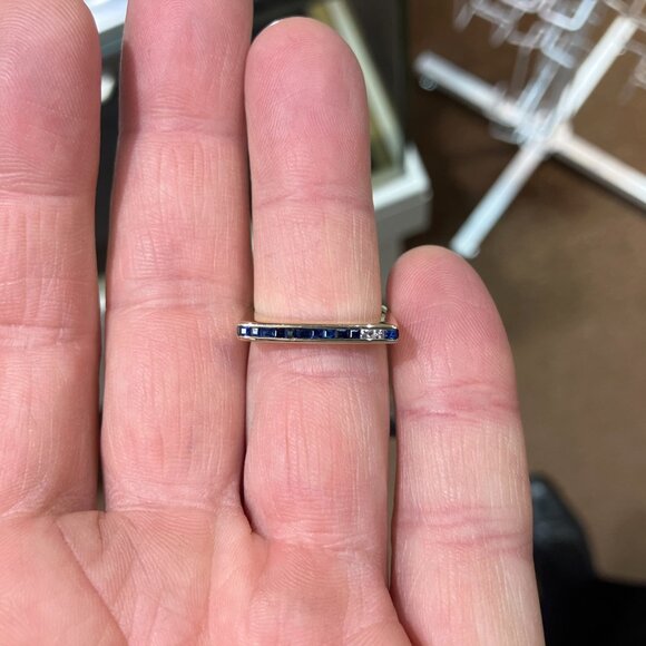 Sapphire And Diamond Gold Ring - Picture 3 of 7